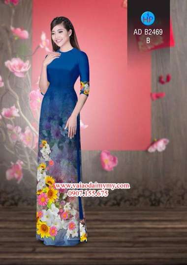Vải áo dài Hoa in 3D AD B2469 28