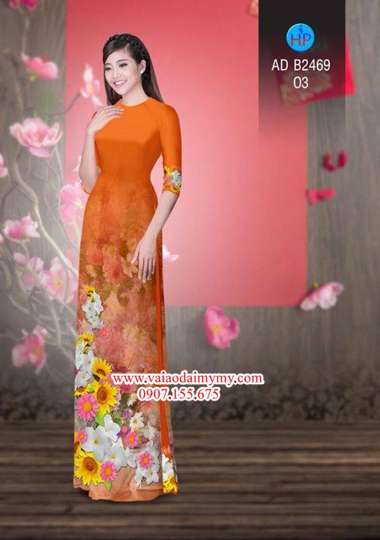 Vải áo dài Hoa in 3D AD B2469 29