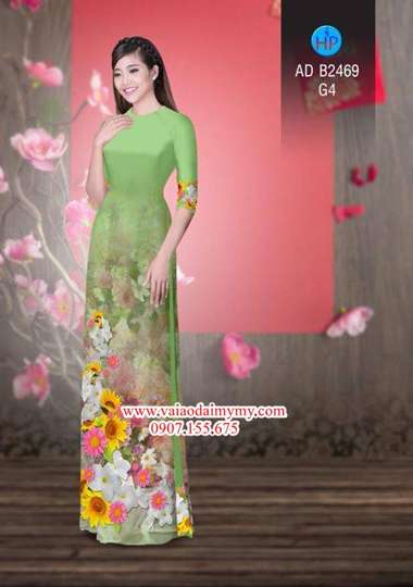 Vải áo dài Hoa in 3D AD B2469 31