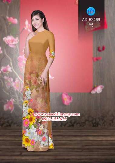 Vải áo dài Hoa in 3D AD B2469 35