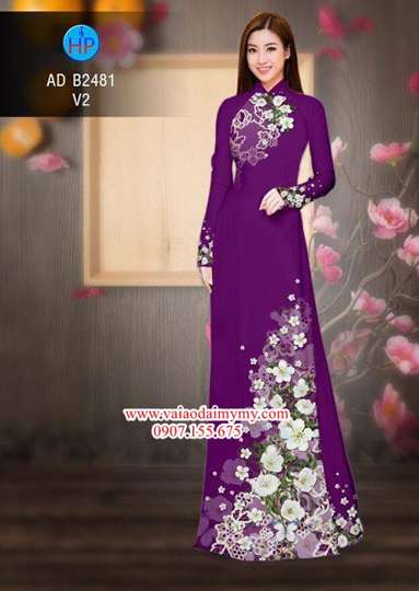 Vải áo dài Hoa in 3D AD B2481 26