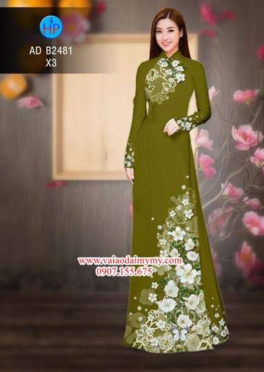 Vải áo dài Hoa in 3D AD B2481 28