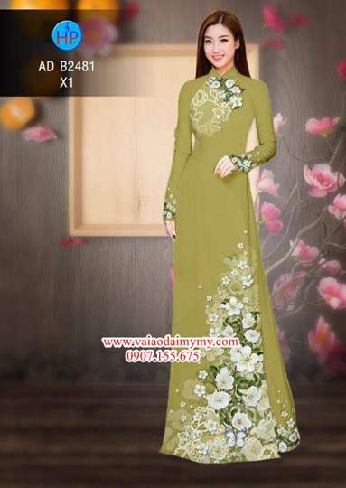 Vải áo dài Hoa in 3D AD B2481 27
