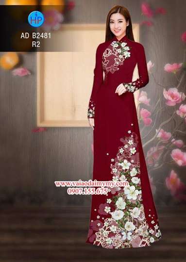 Vải áo dài Hoa in 3D AD B2481 29