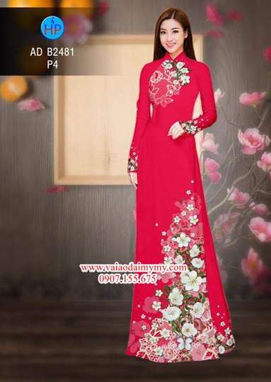 Vải áo dài Hoa in 3D AD B2481 31