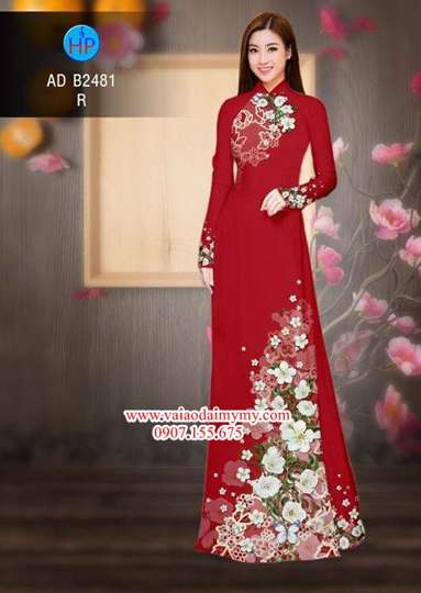 Vải áo dài Hoa in 3D AD B2481 30