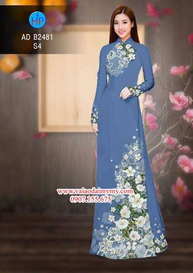 Vải áo dài Hoa in 3D AD B2481 33