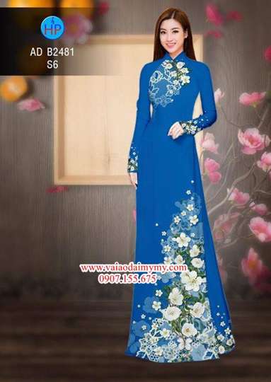 Vải áo dài Hoa in 3D AD B2481 35