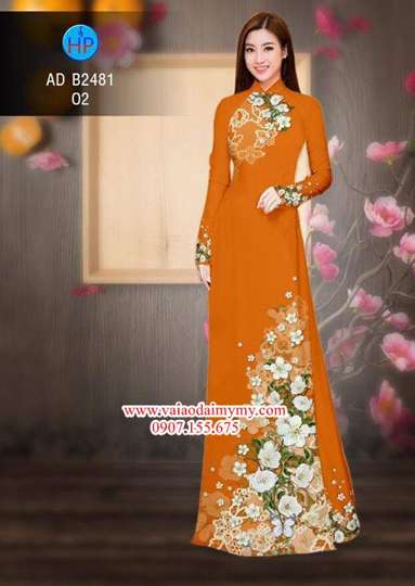 Vải áo dài Hoa in 3D AD B2481 37