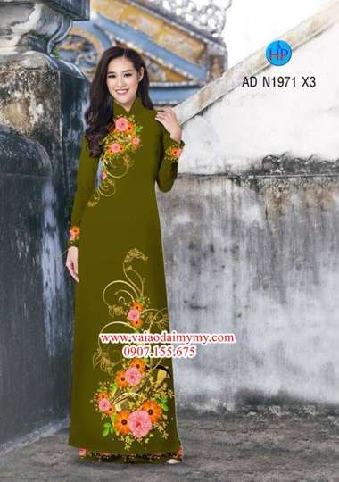 Vải áo dài Hoa in 3D AD N1971 33