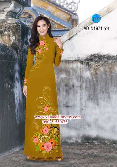 Vải áo dài Hoa in 3D AD N1971 35