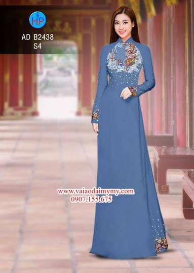 Vải áo dài Hoa in 3D AD B2438 32