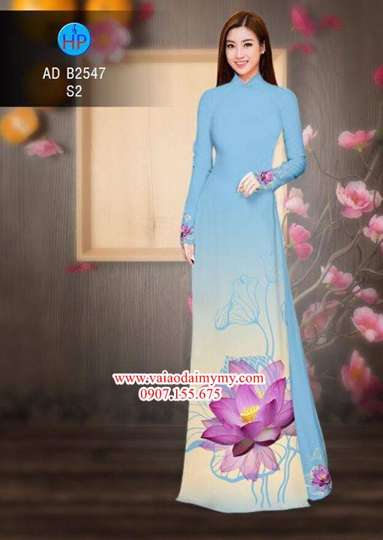 Vải áo dài Hoa Sen thanh cao AD B2547 33