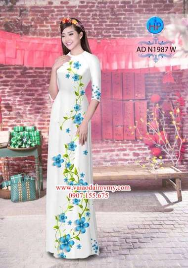 Vải áo dài Hoa in 3D AD N1987 26