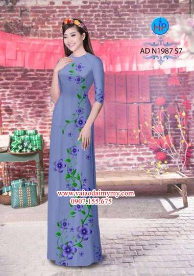 Vải áo dài Hoa in 3D AD N1987 30