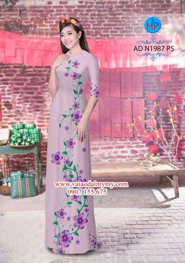 Vải áo dài Hoa in 3D AD N1987 33