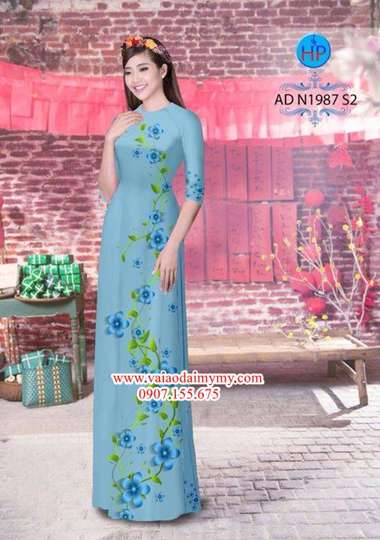Vải áo dài Hoa in 3D AD N1987 31