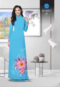 Vải áo dài Hoa Súng AD B2577 34