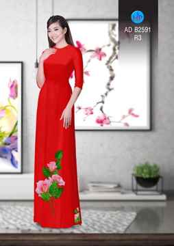 Vải áo dài Hoa hồng AD B2591 32