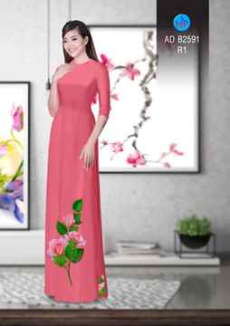 Vải áo dài Hoa hồng AD B2591 33