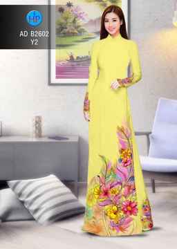 Vải áo dài Hoa in 3D AD B2602 26