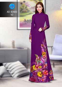 Vải áo dài Hoa in 3D AD B2602 30