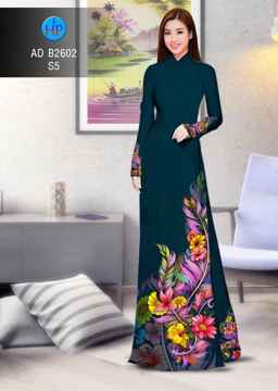Vải áo dài Hoa in 3D AD B2602 32