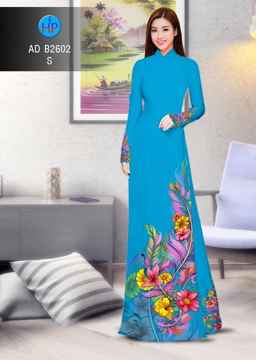 Vải áo dài Hoa in 3D AD B2602 34