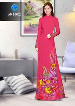 Vải áo dài Hoa in 3D AD B2602 36