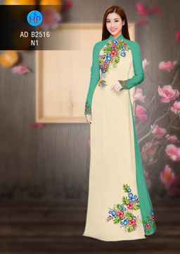 Vải áo dài Hoa in 3D AD B2516 28