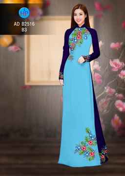 Vải áo dài Hoa in 3D AD B2516 34