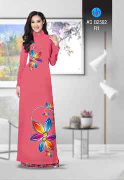 Vải áo dài Hoa in 3D AD B2592 27