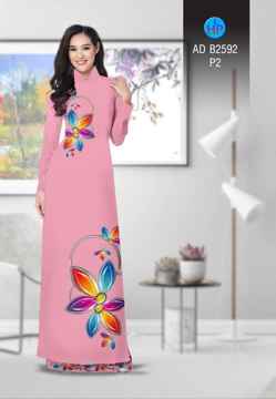 Vải áo dài Hoa in 3D AD B2592 30