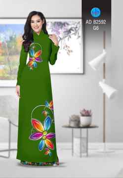Vải áo dài Hoa in 3D AD B2592 33