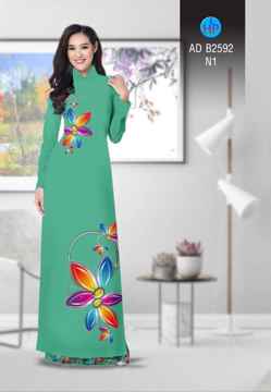 Vải áo dài Hoa in 3D AD B2592 32
