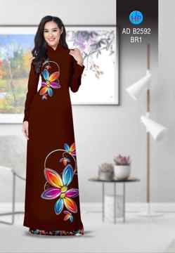 Vải áo dài Hoa in 3D AD B2592 36