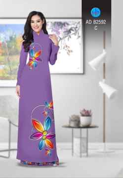 Vải áo dài Hoa in 3D AD B2592 35