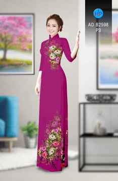 Vải áo dài Hoa in 3D AD B2598 34