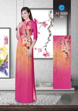 Vải áo dài Hoa in 3D AD B2609 33