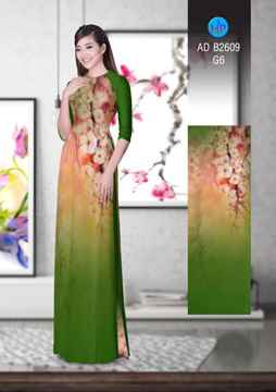 Vải áo dài Hoa in 3D AD B2609 35