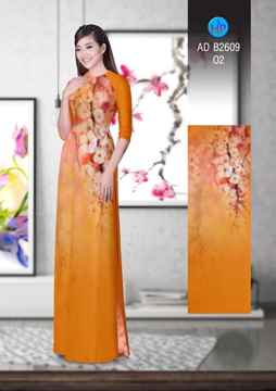 Vải áo dài Hoa in 3D AD B2609 34