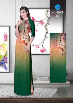 Vải áo dài Hoa in 3D AD B2609 36