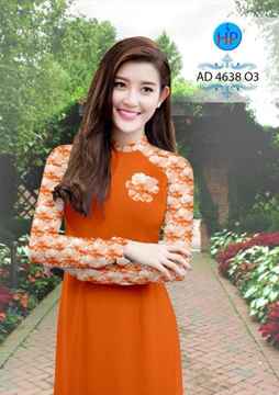 Vải áo dài Hoa in 3D AD 4638 34