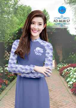 Vải áo dài Hoa in 3D AD 4638 36