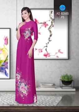Vải áo dài Hoa in 3D AD B2665 31