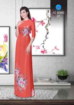 Vải áo dài Hoa in 3D AD B2665 33