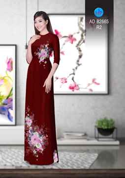 Vải áo dài Hoa in 3D AD B2665 34