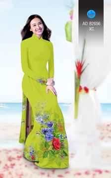Vải áo dài Hoa in 3D AD B2656 34