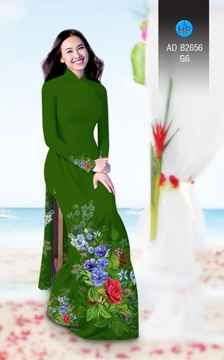 Vải áo dài Hoa in 3D AD B2656 36