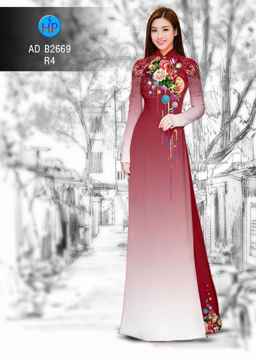 Vải áo dài Hoa in 3D AD B2669 30